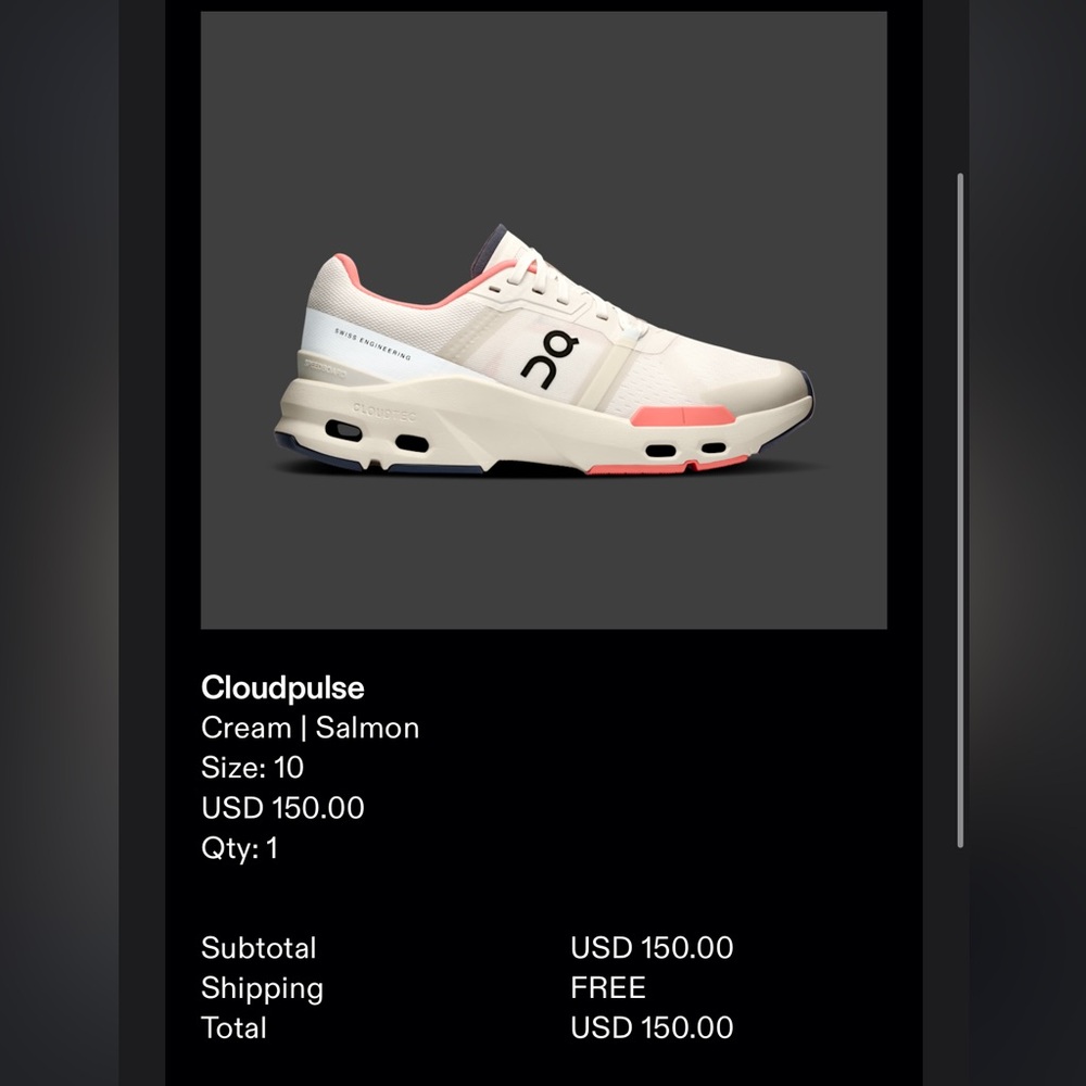 On Cloudpulse Sneaker Sz 10.5
